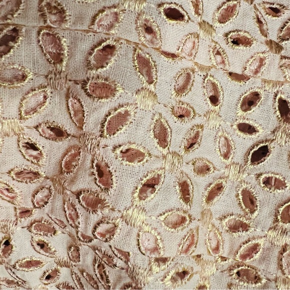 Susan Graver NEW Linen Jacket Size M Embroidered Fabric Mother of Pearl Buttons - Picture 3 of 11